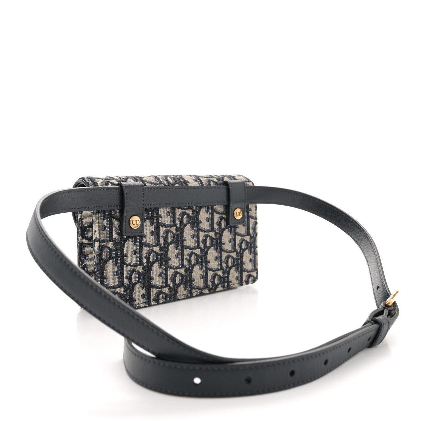 CHRISTIAN DIOR Oblique Saddle Belt Bag Blue