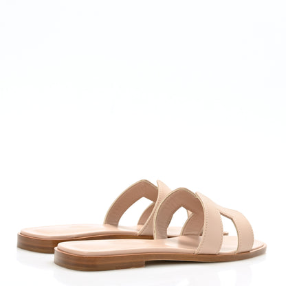 Hermes Box Calfskin Oran Sandals 36 Bois De Santal 4 of 9