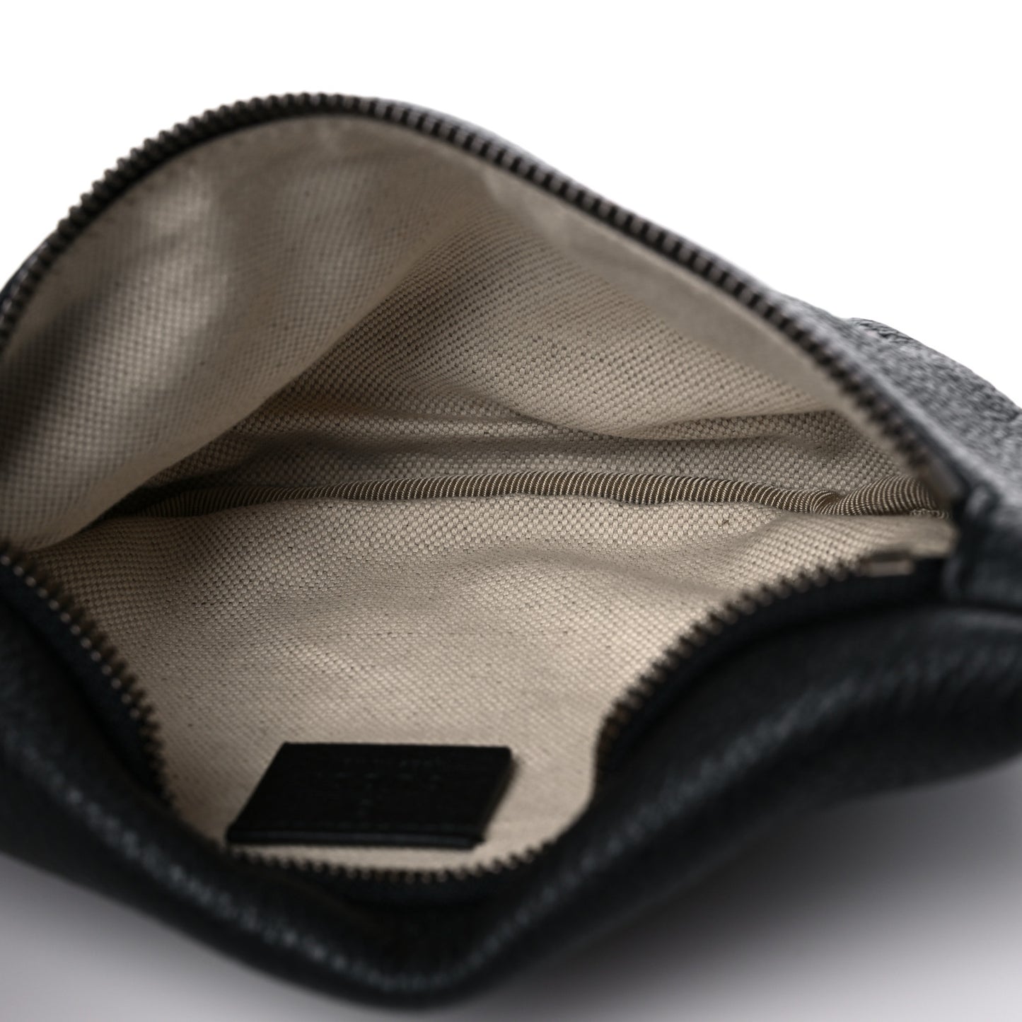 Grained Calfskin Small Logo Belt Bag Black