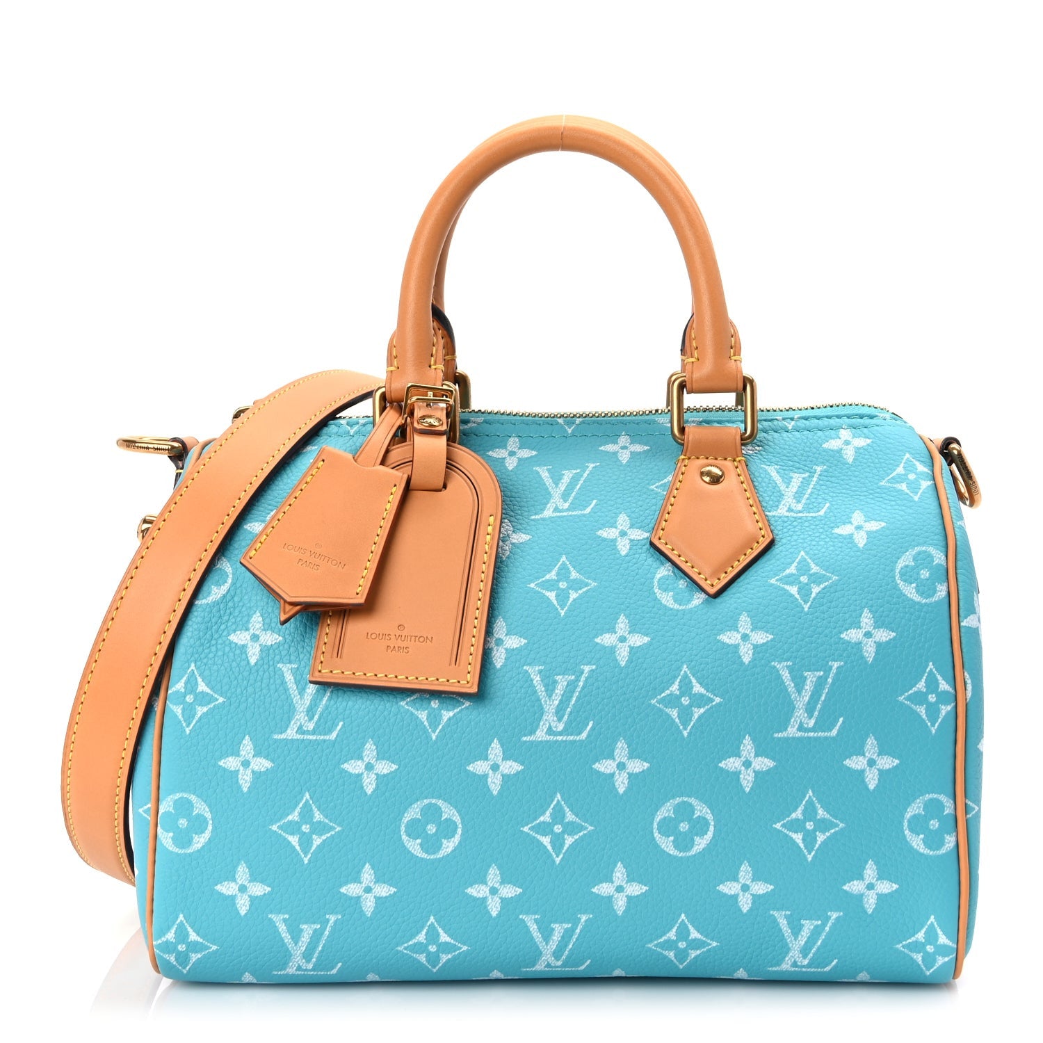 Louis Vuitton Calfskin Monogram Speedy P9 Bandouliere 25 Turquoise 1 of 10
