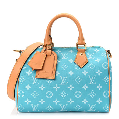 Louis Vuitton Calfskin Monogram Speedy P9 Bandouliere 25 Turquoise 1 of 10