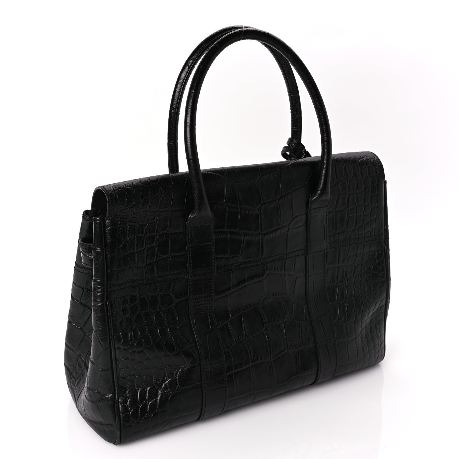 Mulberry Calfskin Crocodile Embossed Bayswater Black 2 of 8