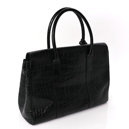 Mulberry Calfskin Crocodile Embossed Bayswater Black 2 of 8