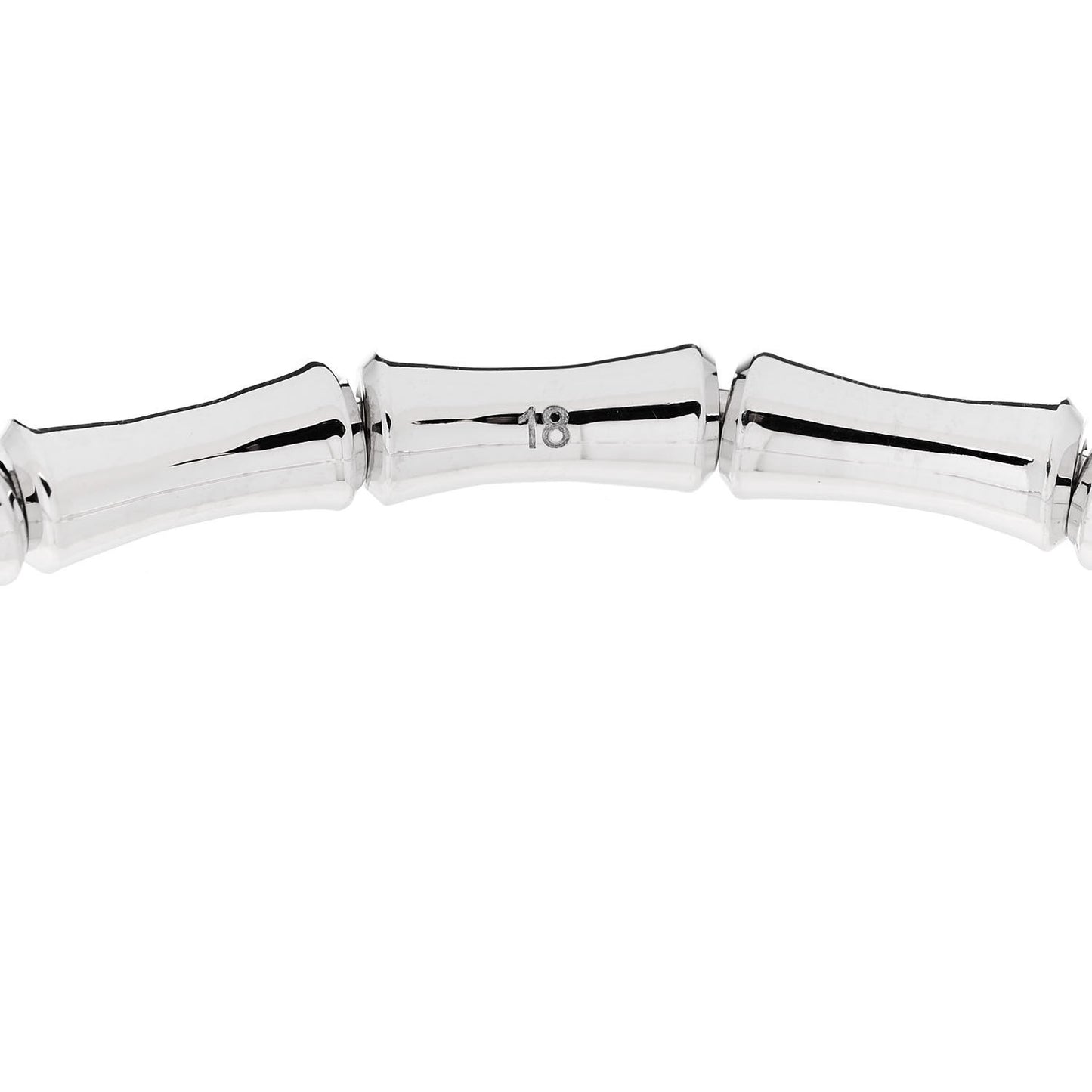 18K White Gold Small Bamboo Spring Bracelet