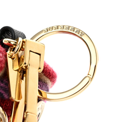 Burberry Calfskin Wool Cashmere Studded Seymour The Bulldog Bag Parade Red 3 of 4