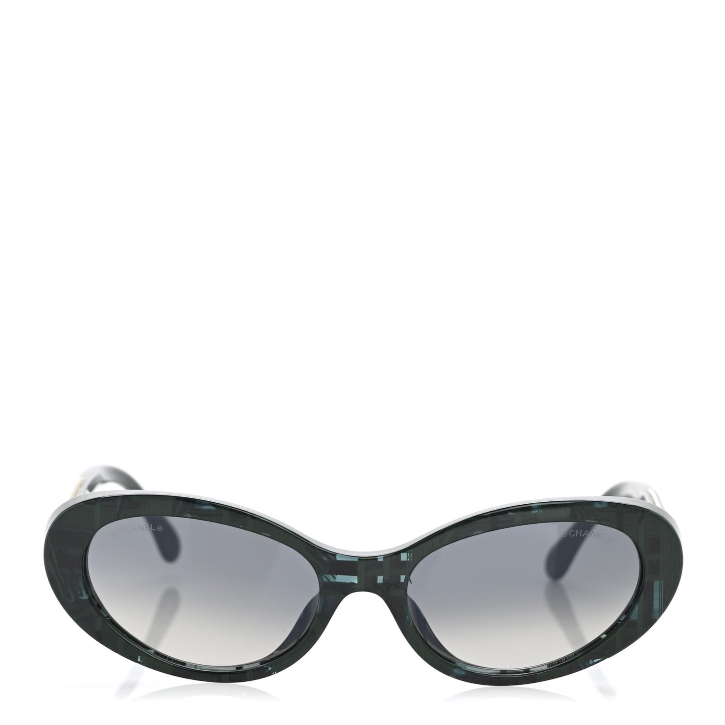 Acetate Oval Sunglasses 5515-A Green