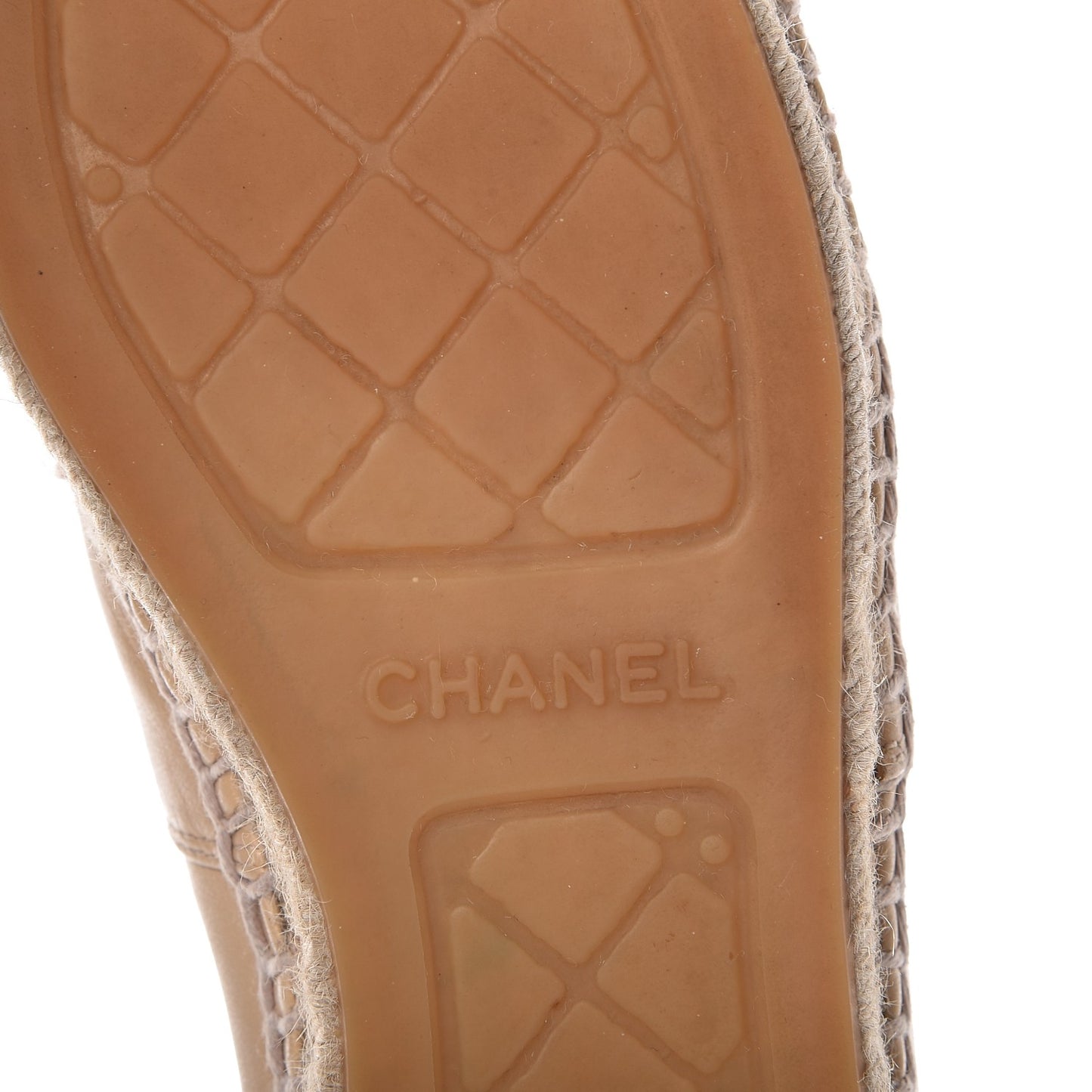 Lambskin CC Espadrilles 38 Beige Black