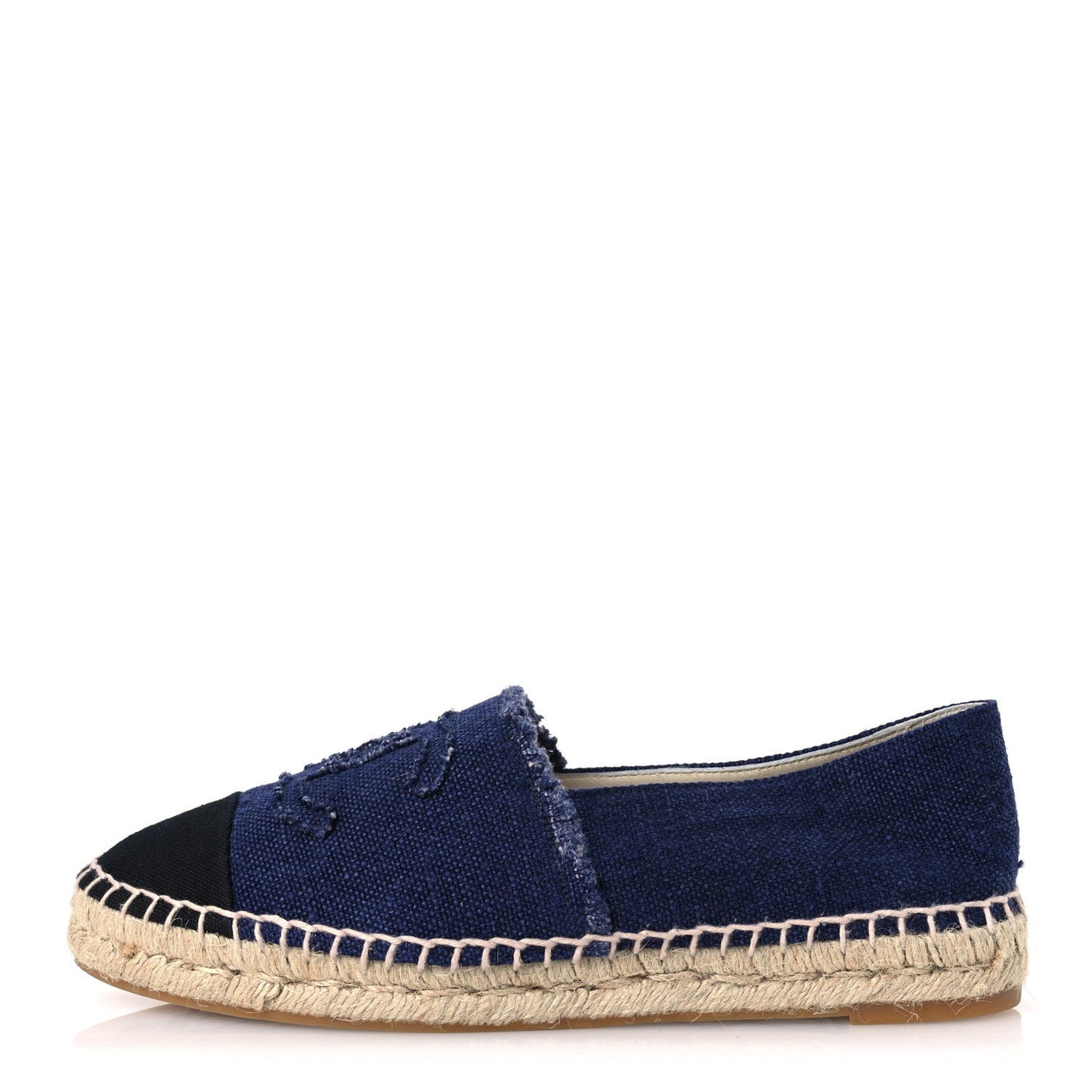 Denim Toile CC Espadrilles 40 Navy Black