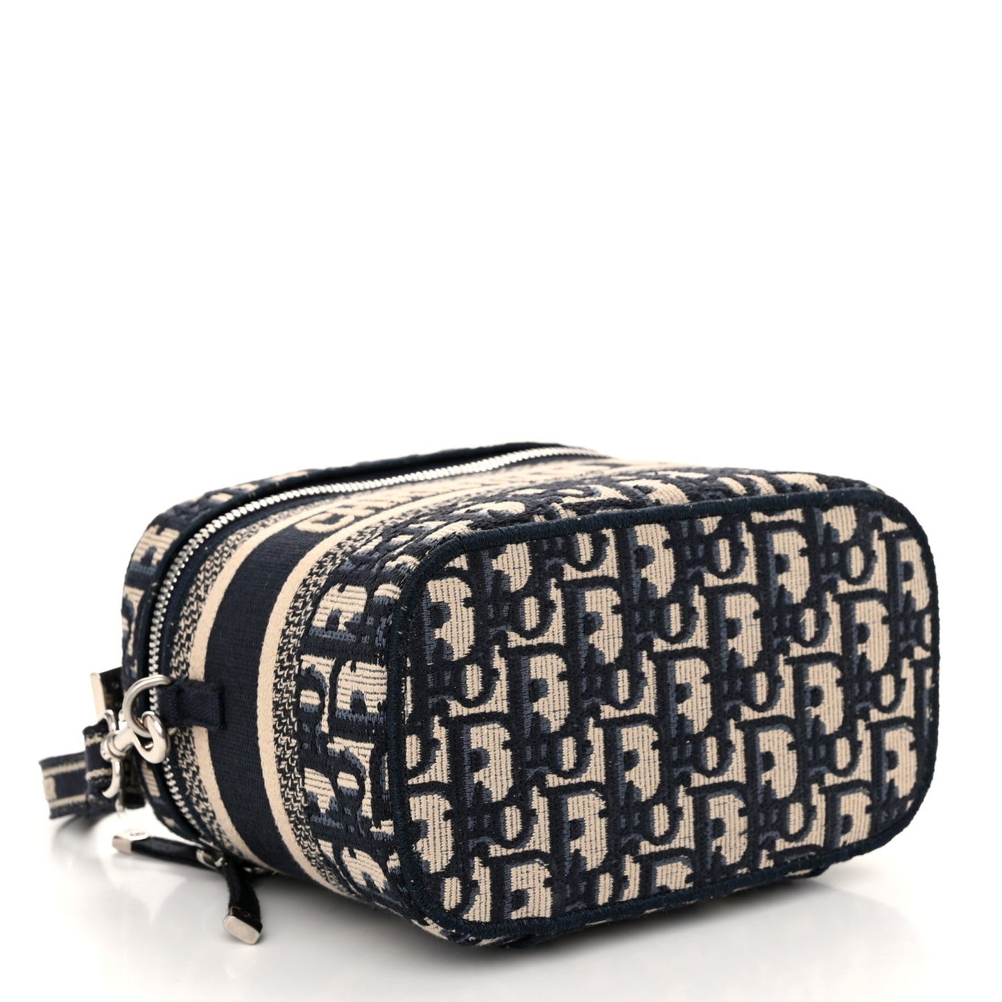 Oblique Small Diortravel Vanity Case With Shoulder Strap Blue