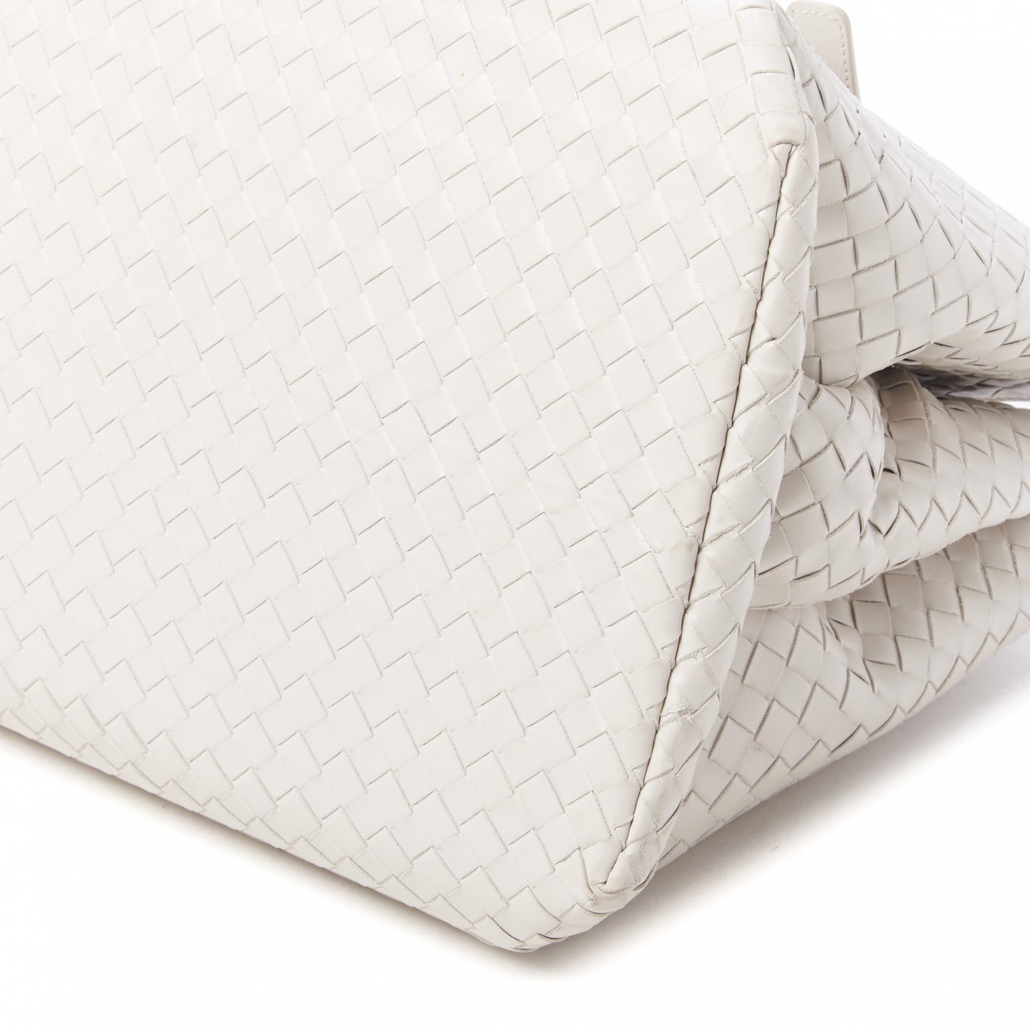 Nappa Intrecciato Medium Roma Tote White