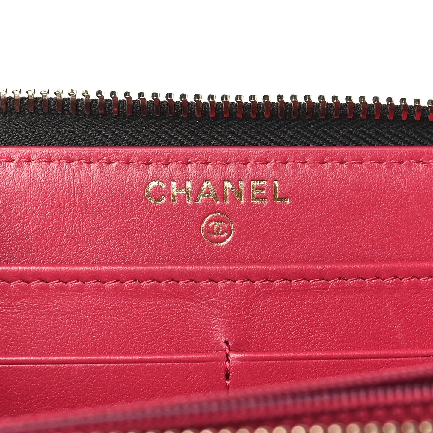 Lambskin Quilted 19 Long Zipped Around Wallet Black