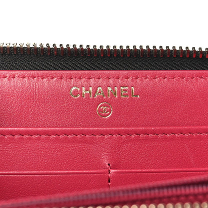 Chanel Lambskin Quilted 19 Long Zipped Around Wallet Black 6 of 10