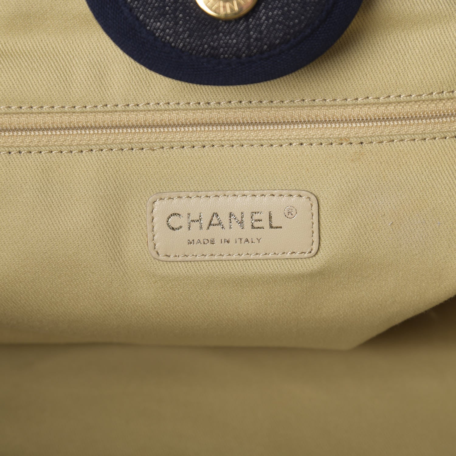 Chanel Denim Medium Deauville Tote Dark Blue 9 of 11