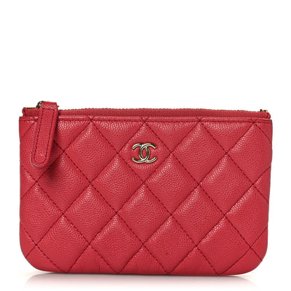 Chanel Iridescent Caviar Quilted Small Cosmetic Case Dark Pink 1 of 7