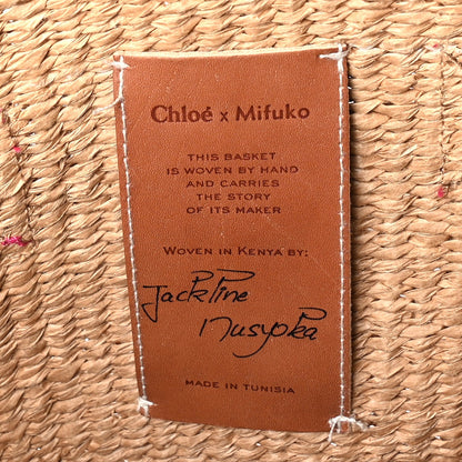 Chloe X MIFUKO Raffia Basket Bag Pink 5 of 7
