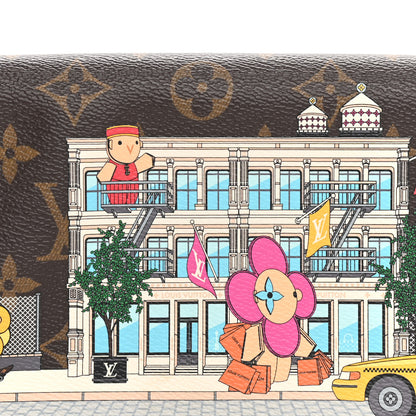 Louis Vuitton Monogram 2022 Christmas Animation New York Soho Pochette Felicie Chain Wallet Yellow 7 of 9