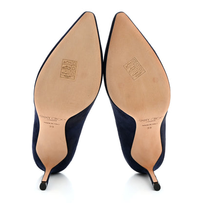 Jimmy Choo Suede Romy 100 Pumps 39 Dark Blue 5 of 7