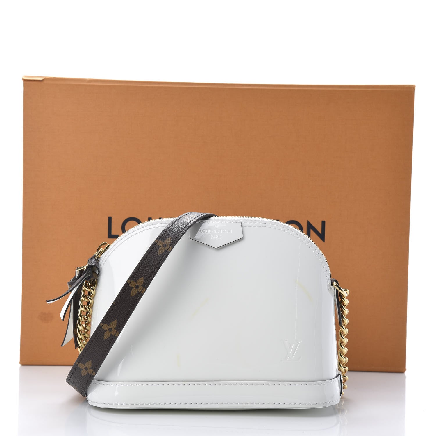 Louis Vuitton Patent Monogram Alma Mini Snow 15 of 15