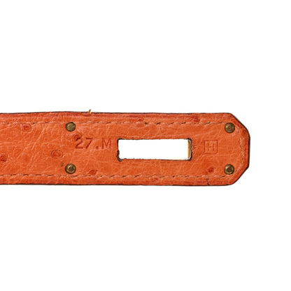 Hermes Ostrich Birkin 35 Orange 7 of 16