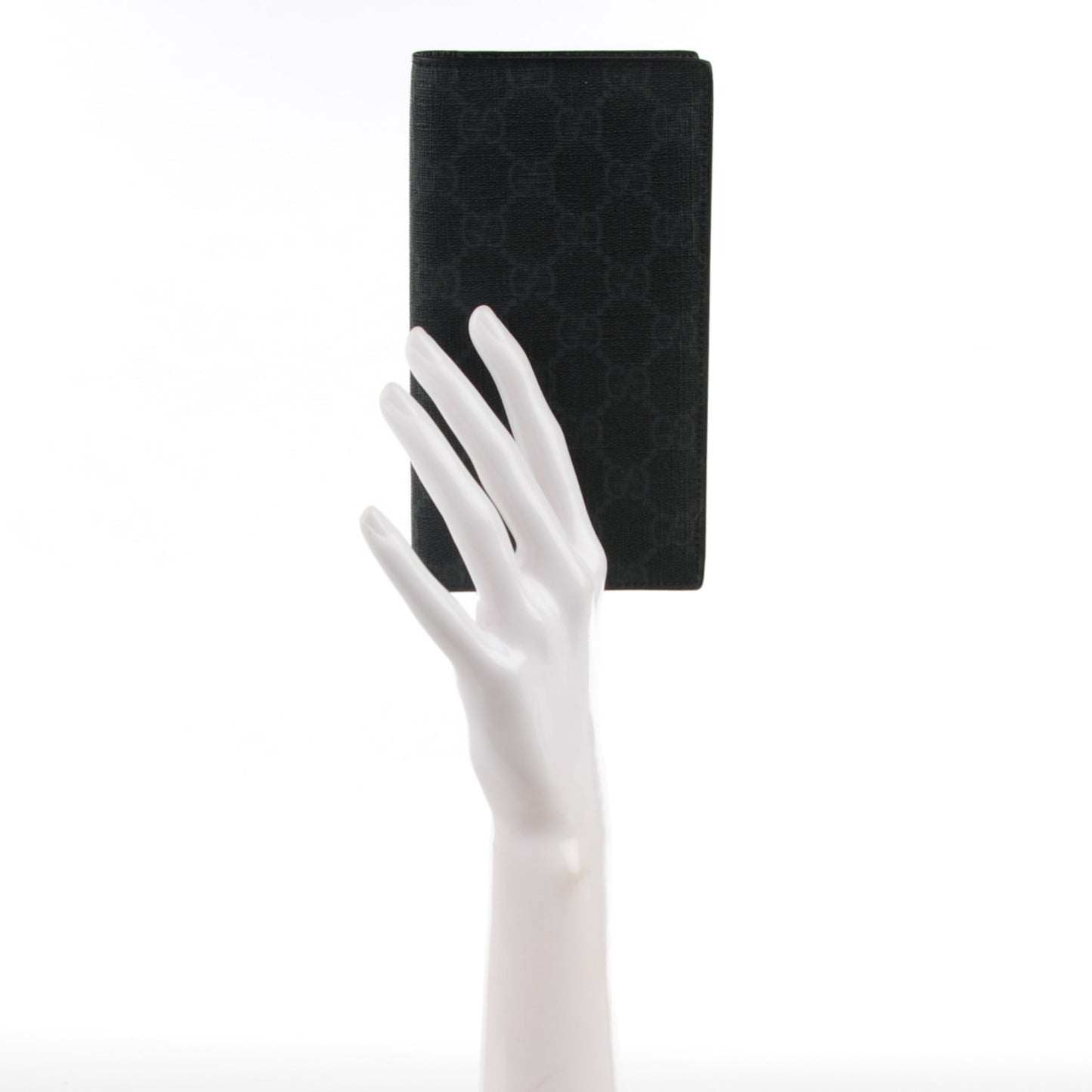 Monogram Coated Canvas Checkbook Cover Black