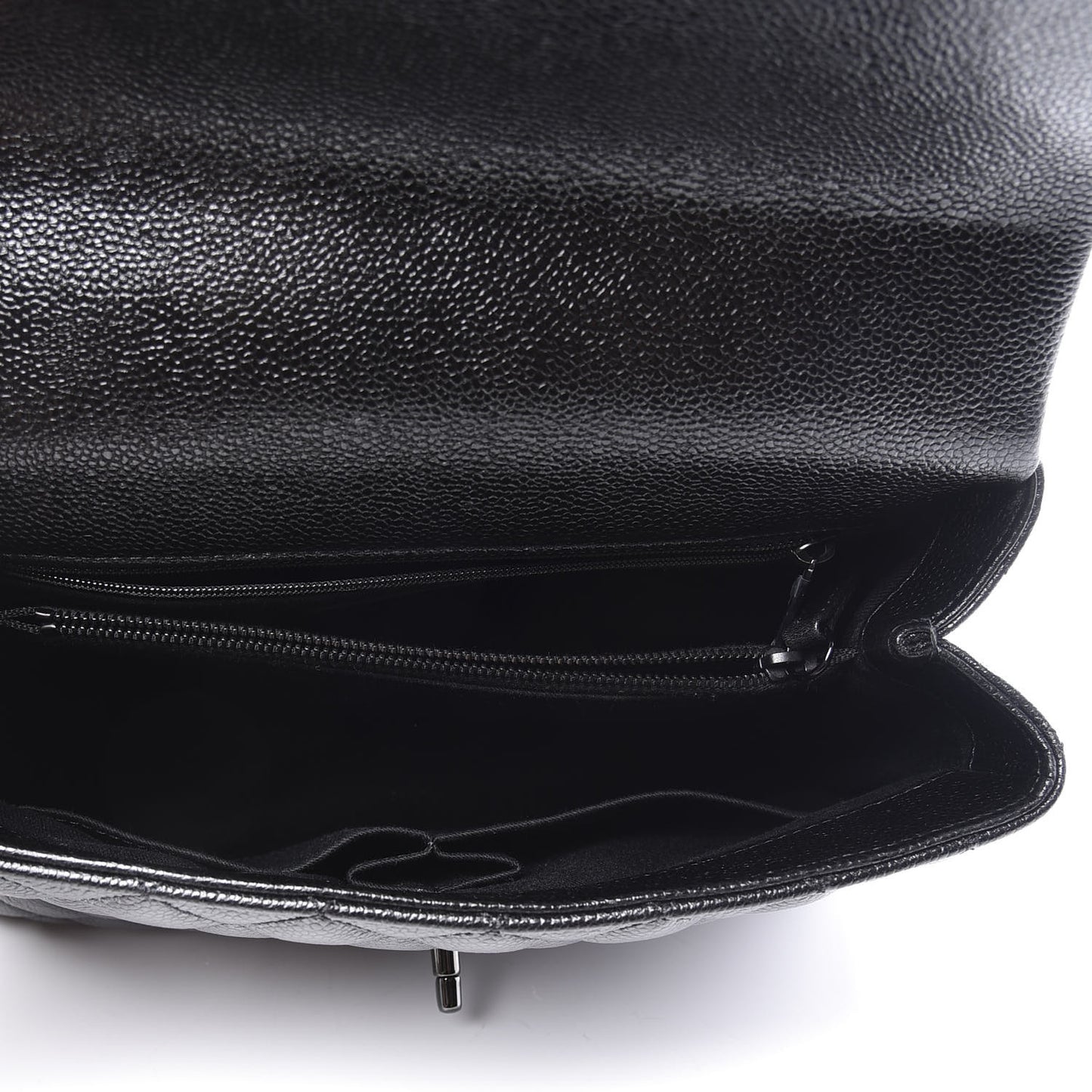Caviar Quilted Small Coco Handle Flap So Black