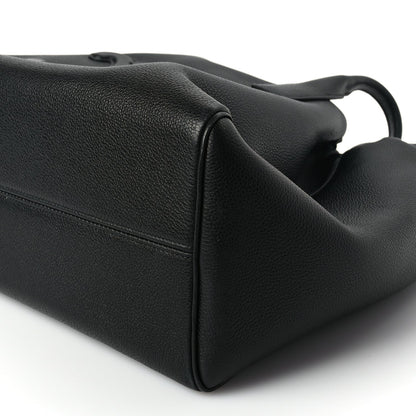 Celine Smooth Calfskin Cuir Triomphe Cabas Drawstring Black 8 of 8