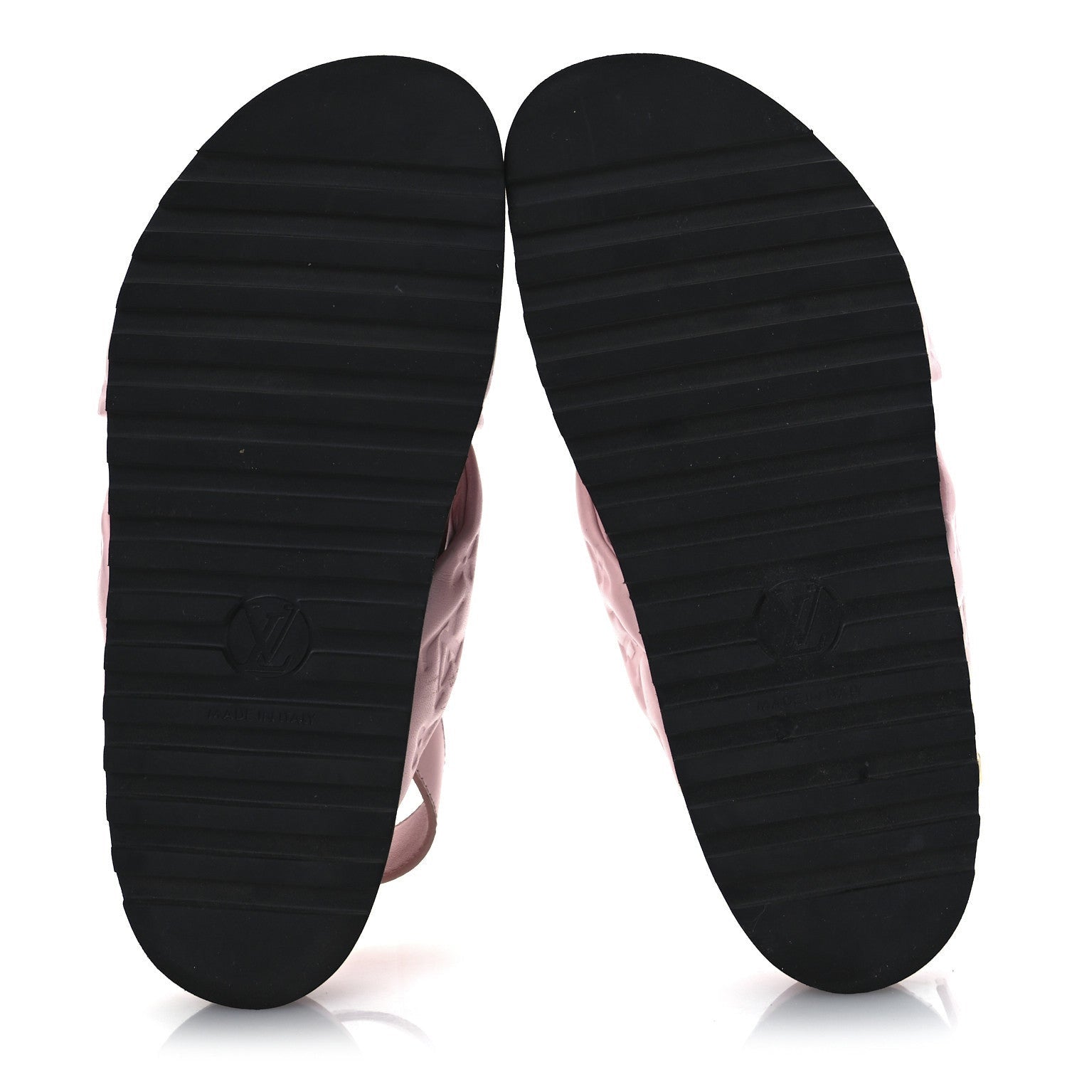 Louis Vuitton Lambskin Monogram Embossed Paseo Flat Comfort Sandals Rose Clair 7 of 7