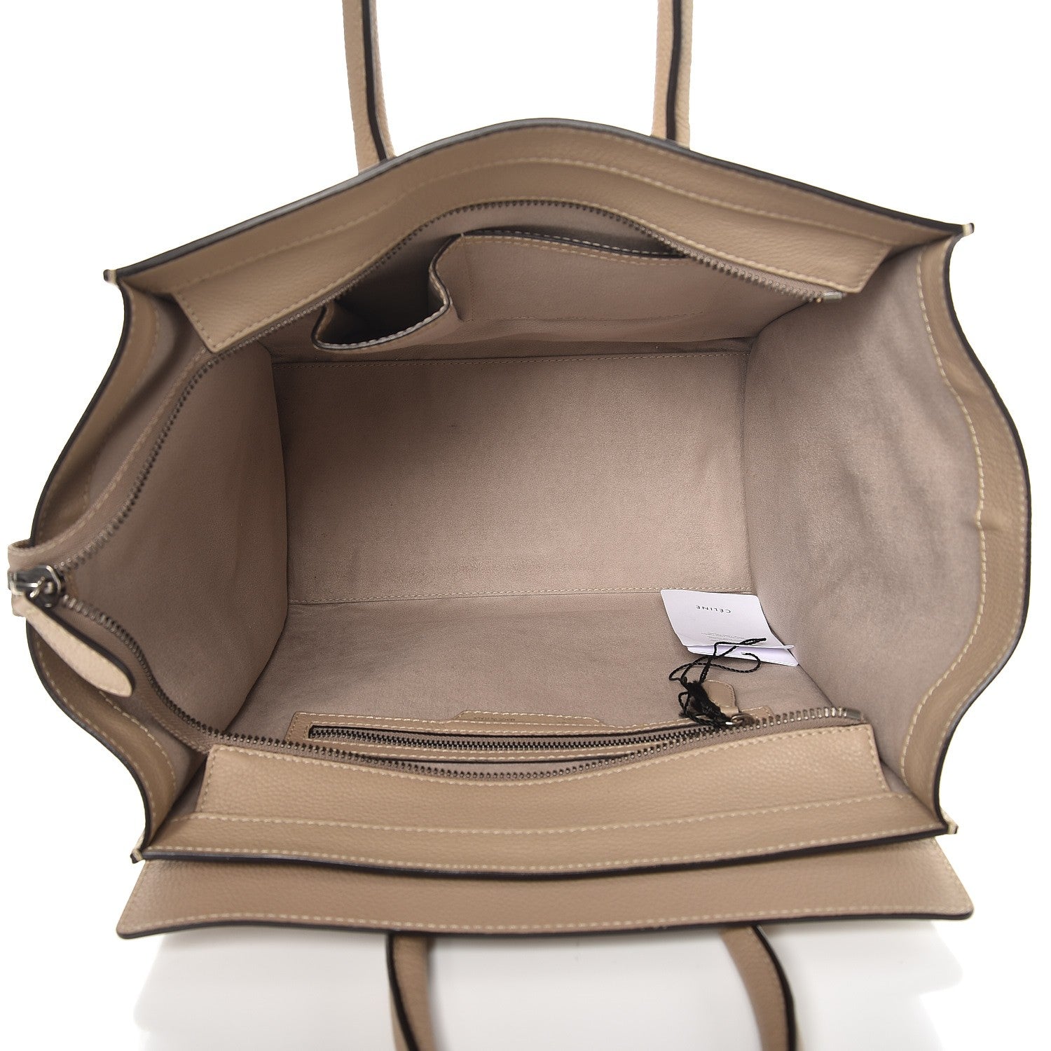 Celine Drummed Calfskin Mini Luggage Dune 5 of 10