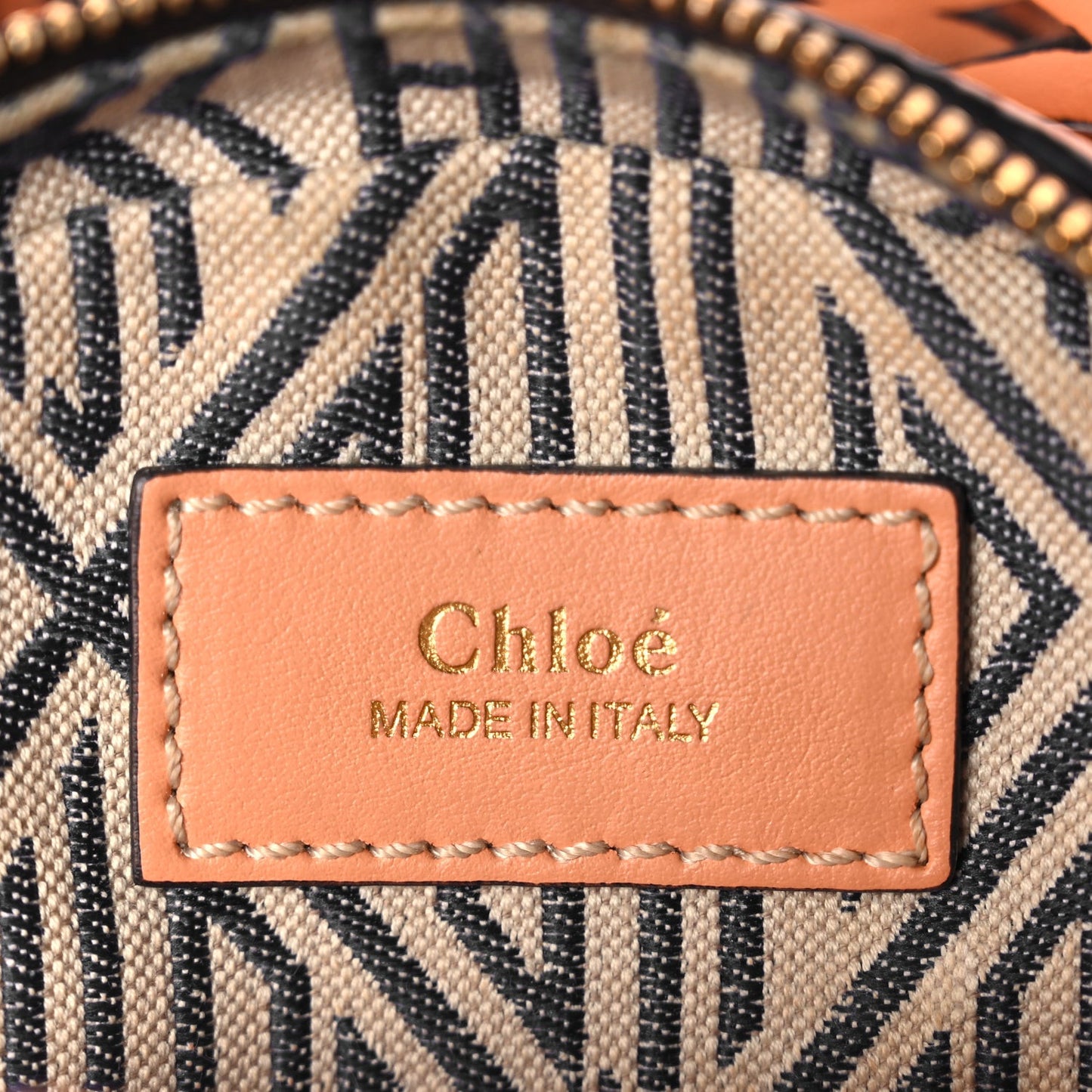 Grained Shiny Calfskin Mini Round Daria Bag Peach Bloom