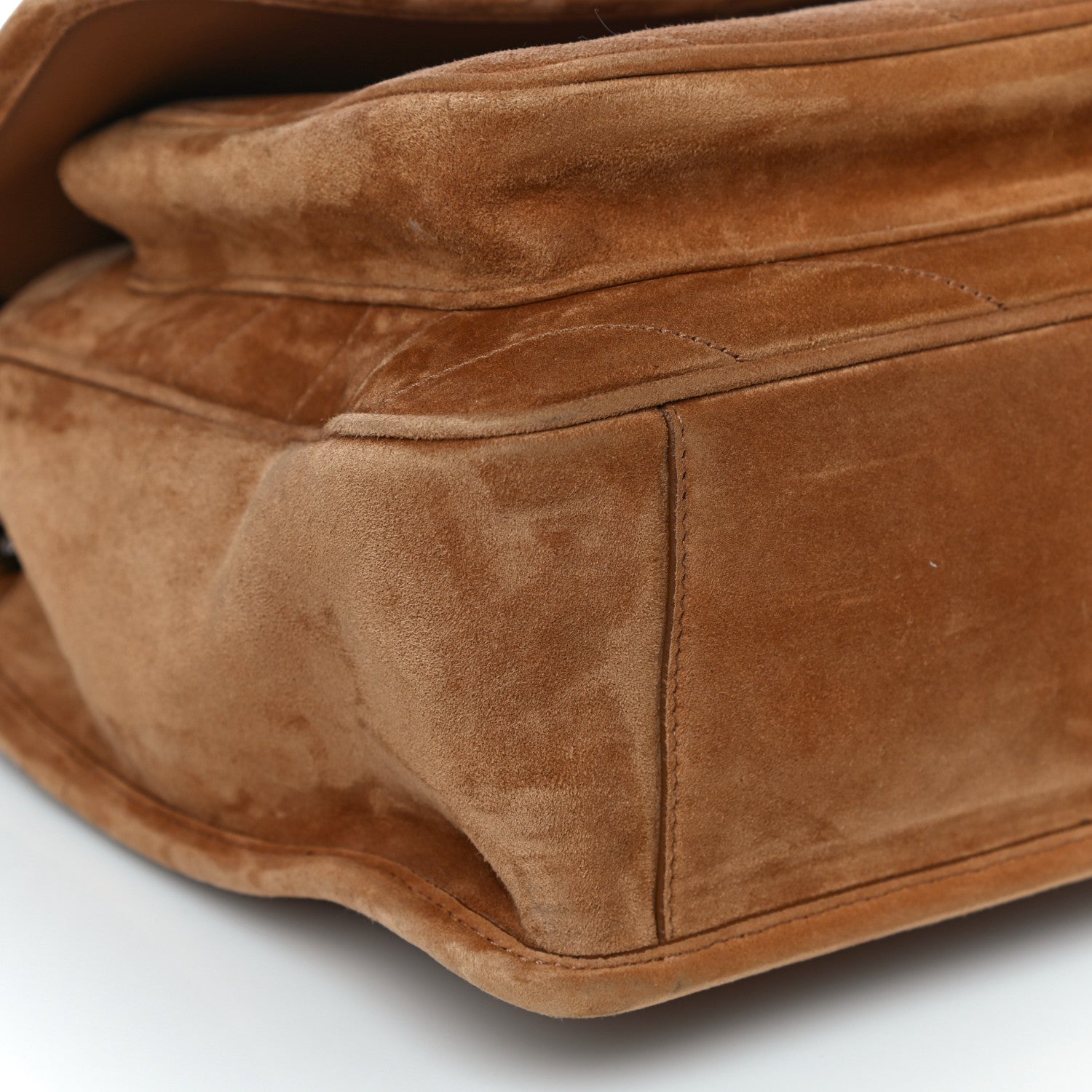 Saint Laurent Suede Monogram Medium Niki Chain Satchel Cinnamon 9 of 12