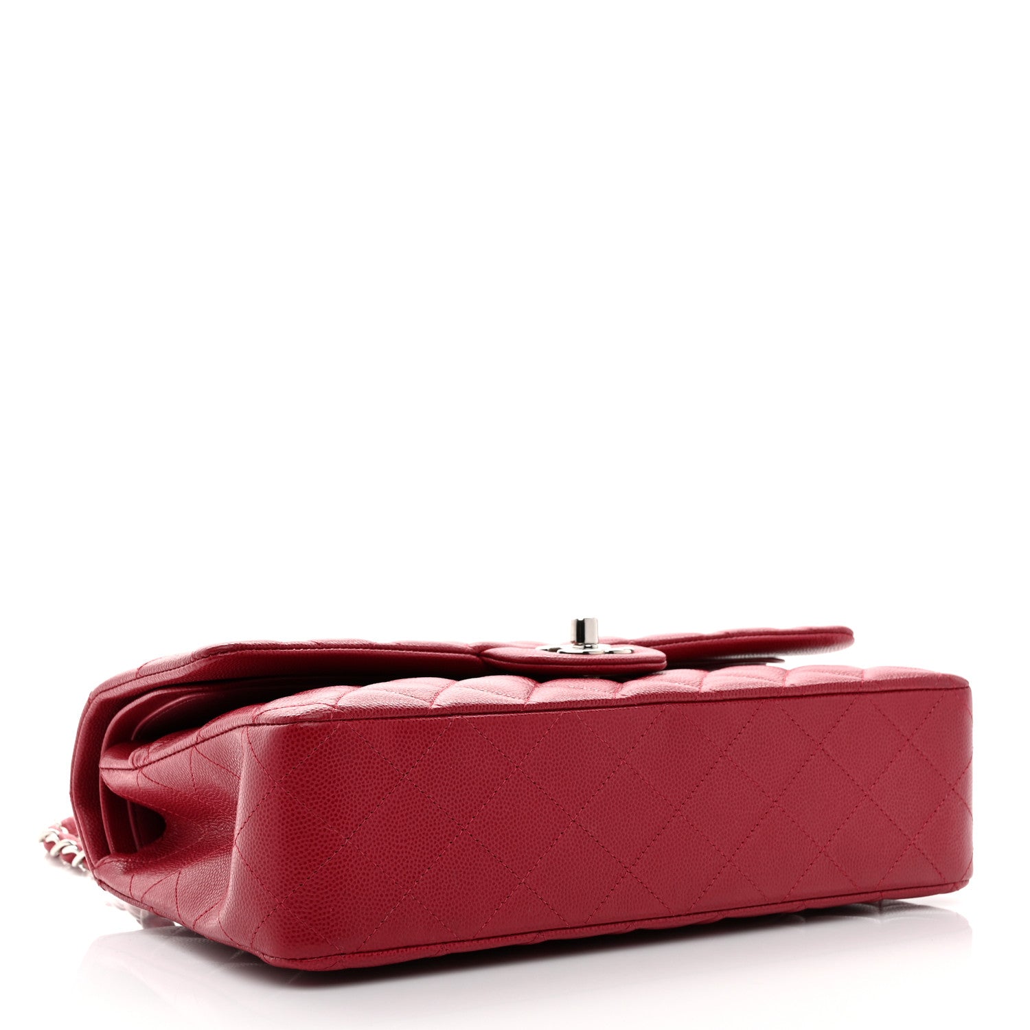 Chanel Caviar Quilted Medium Double Flap Dark Red 4 of 10