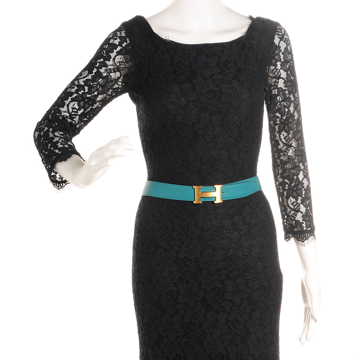 Hermes Swift Epsom Reversible Brushed Constance 32mm H Belt 95 Malachite Bleu Saphir 2 of 9