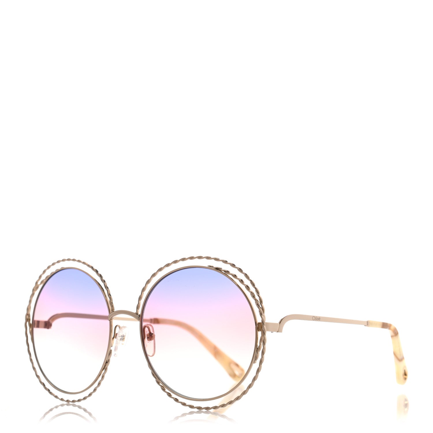 Chloe Oversized Round Carlina Oversized Round Sunglasses CE114ST Rainbow 1 of 7