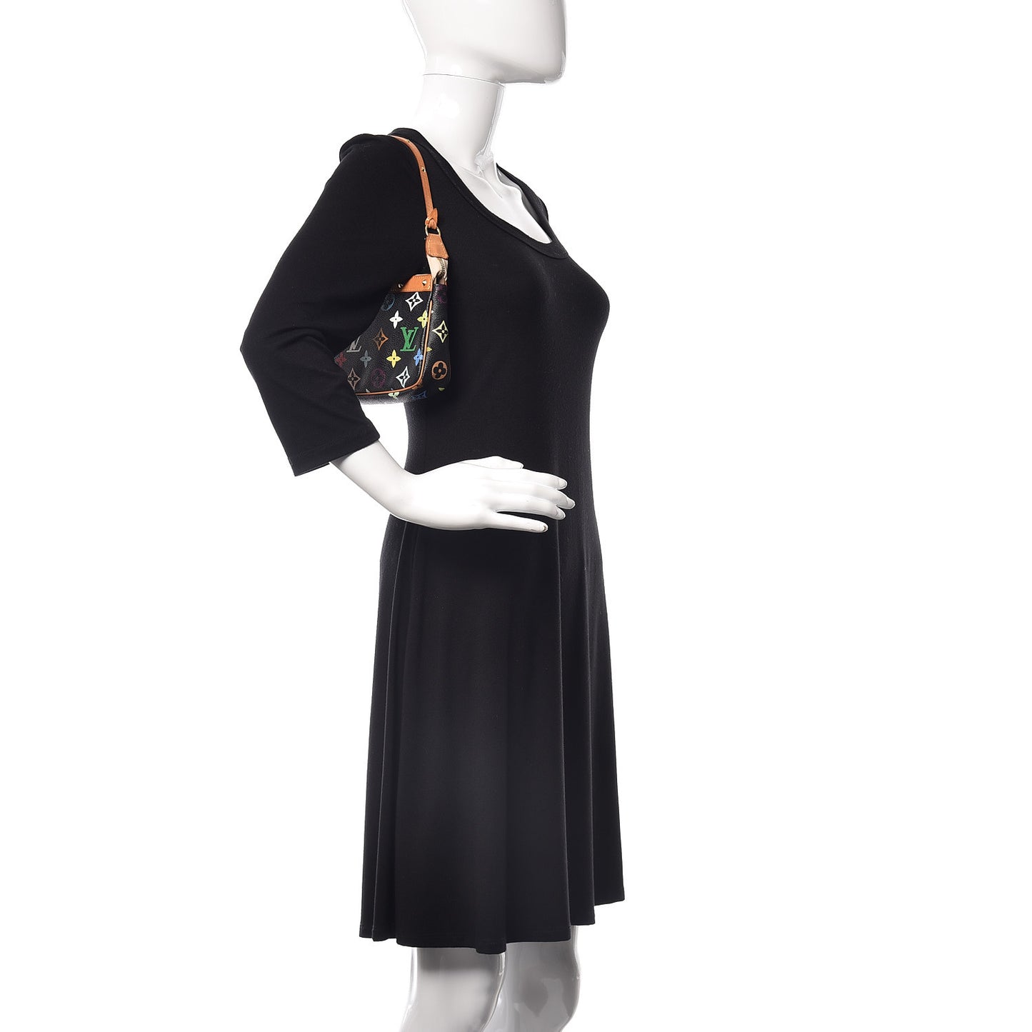 Monogram Multicolor Pochette Accessories Black