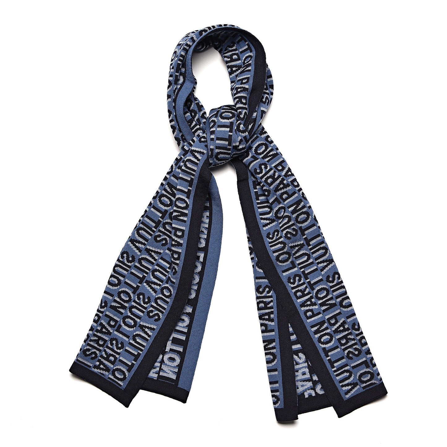 Wool Logo Scarf Blue
