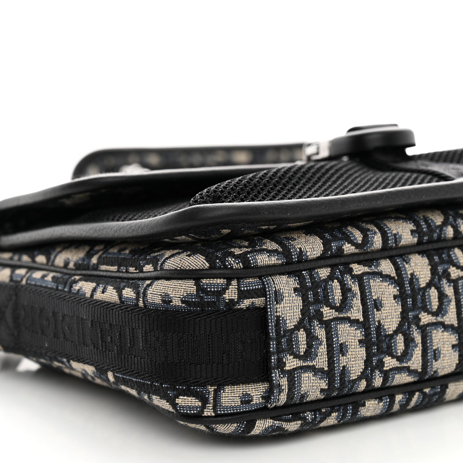 Christian Dior Oblique Mesh Dior 8 Bag With Strap Black 9 of 10