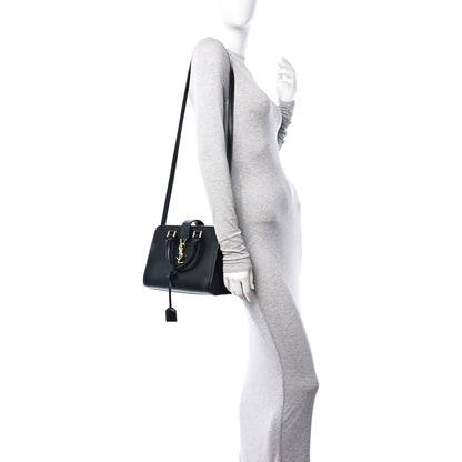 Saint Laurent Calfskin Monogram Baby Cabas Black 2 of 12