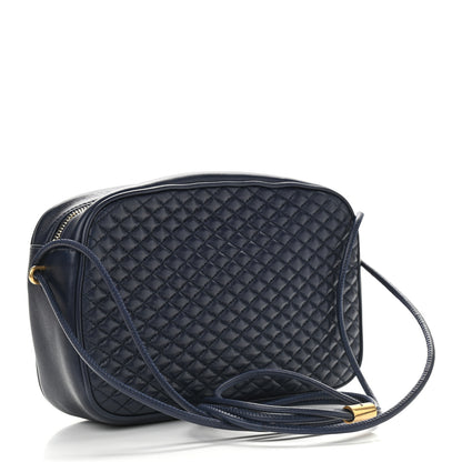 Saint Laurent Lambskin Quilted Victoire Camera Bag Deep Marine 3 of 11