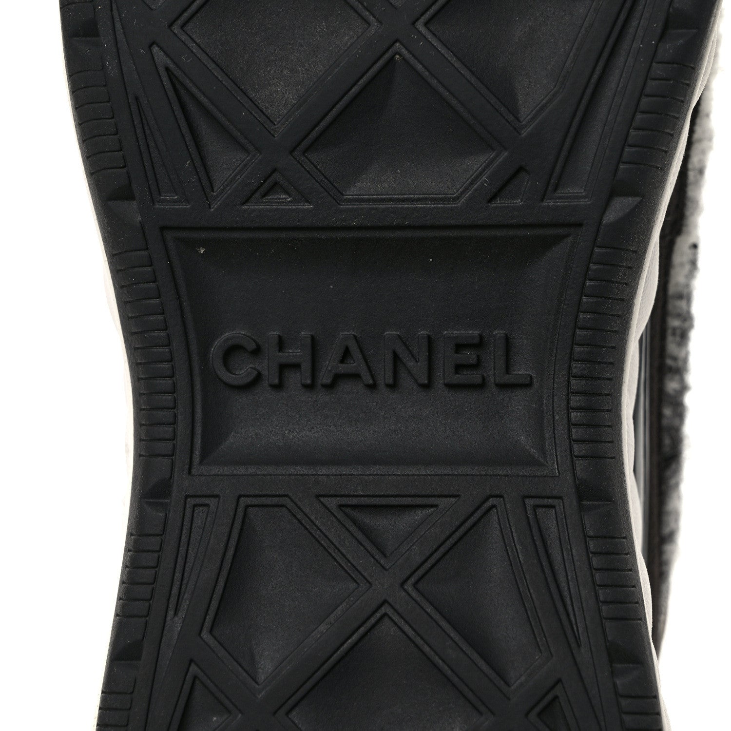 Chanel Fabric Suede Calfskin CC Sneakers 39.5 Gray 7 of 9