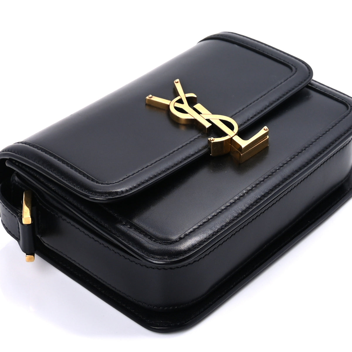 Smooth Calfskin Small Solferino Satchel Black