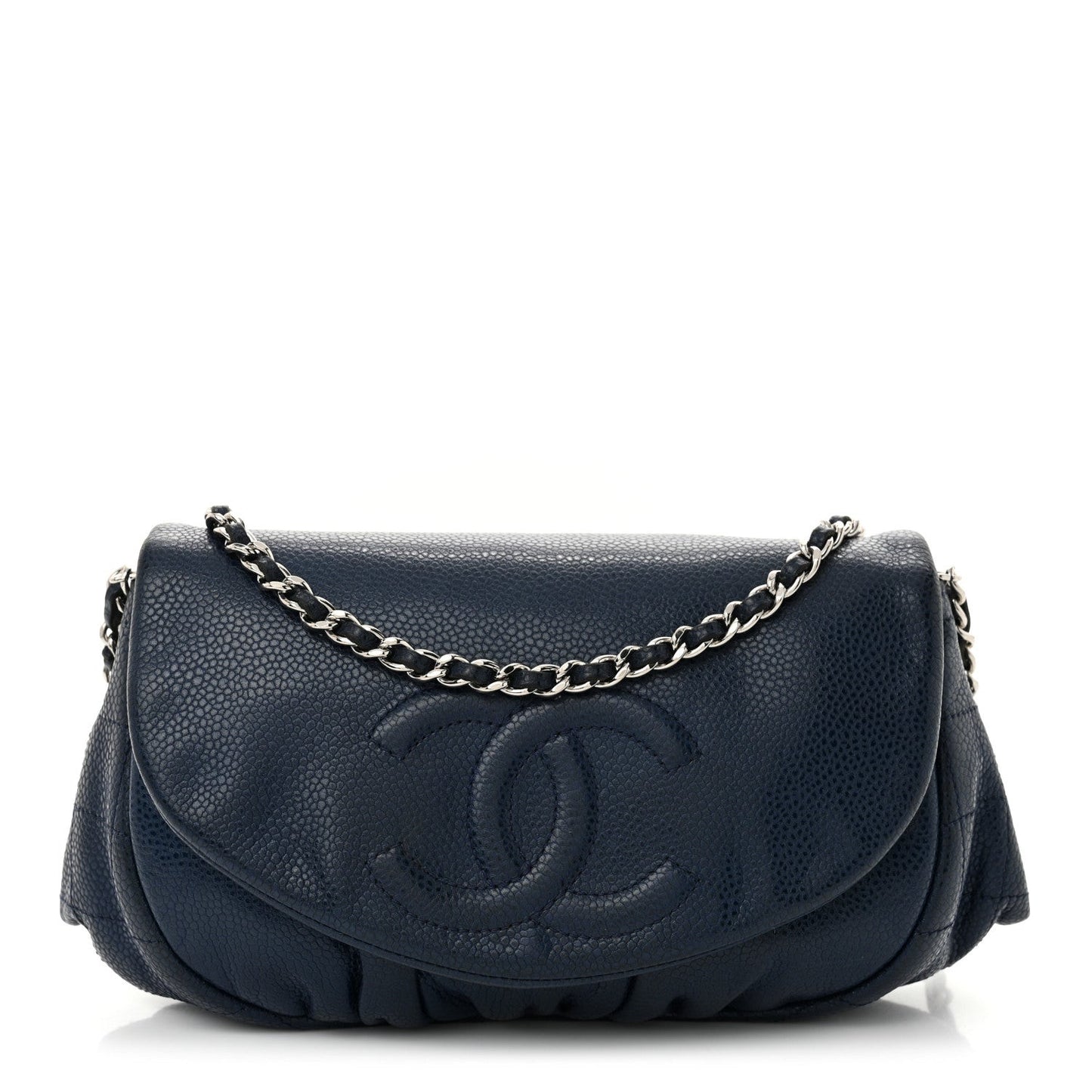 Caviar Half Moon Wallet On Chain WOC Navy