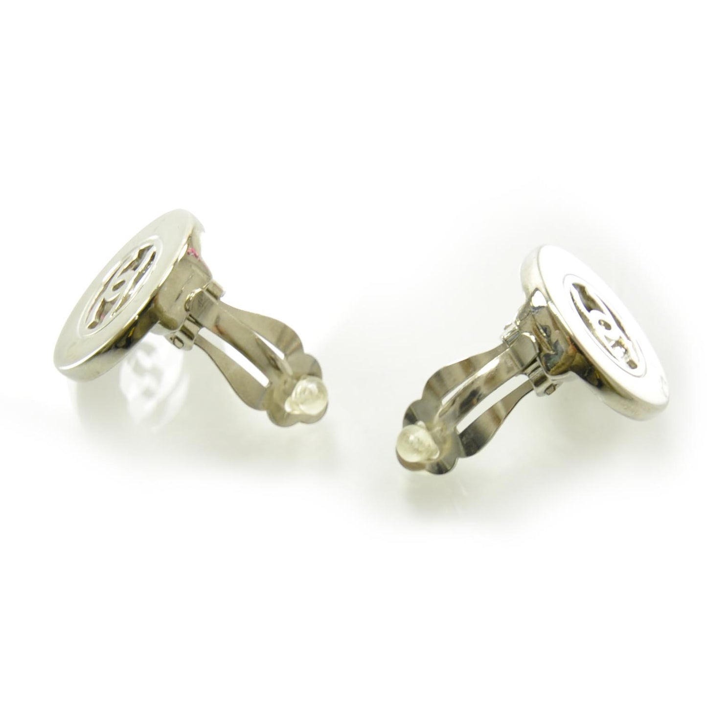 CC Clip On Earrings Silver