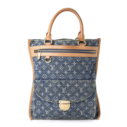 Louis Vuitton Monogram Denim Sac Plat Blue 1 of 9