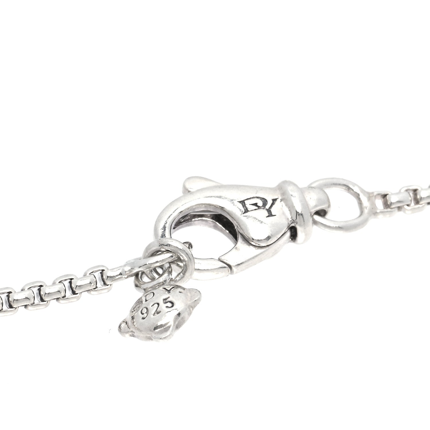 David Yurman Sterling Silver Diamond 10mm Labyrinth Pendant Necklace 6 of 6