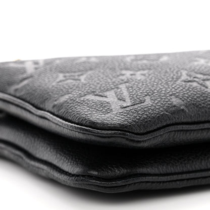 Louis Vuitton Empreinte Double Zip Pochette Black 9 of 10