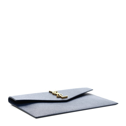 Saint Laurent Grain De Poudre Uptown Pouch Blue Charron 4 of 6