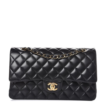 Chanel Lambskin Quilted Medium Double Flap Black 1 of 10