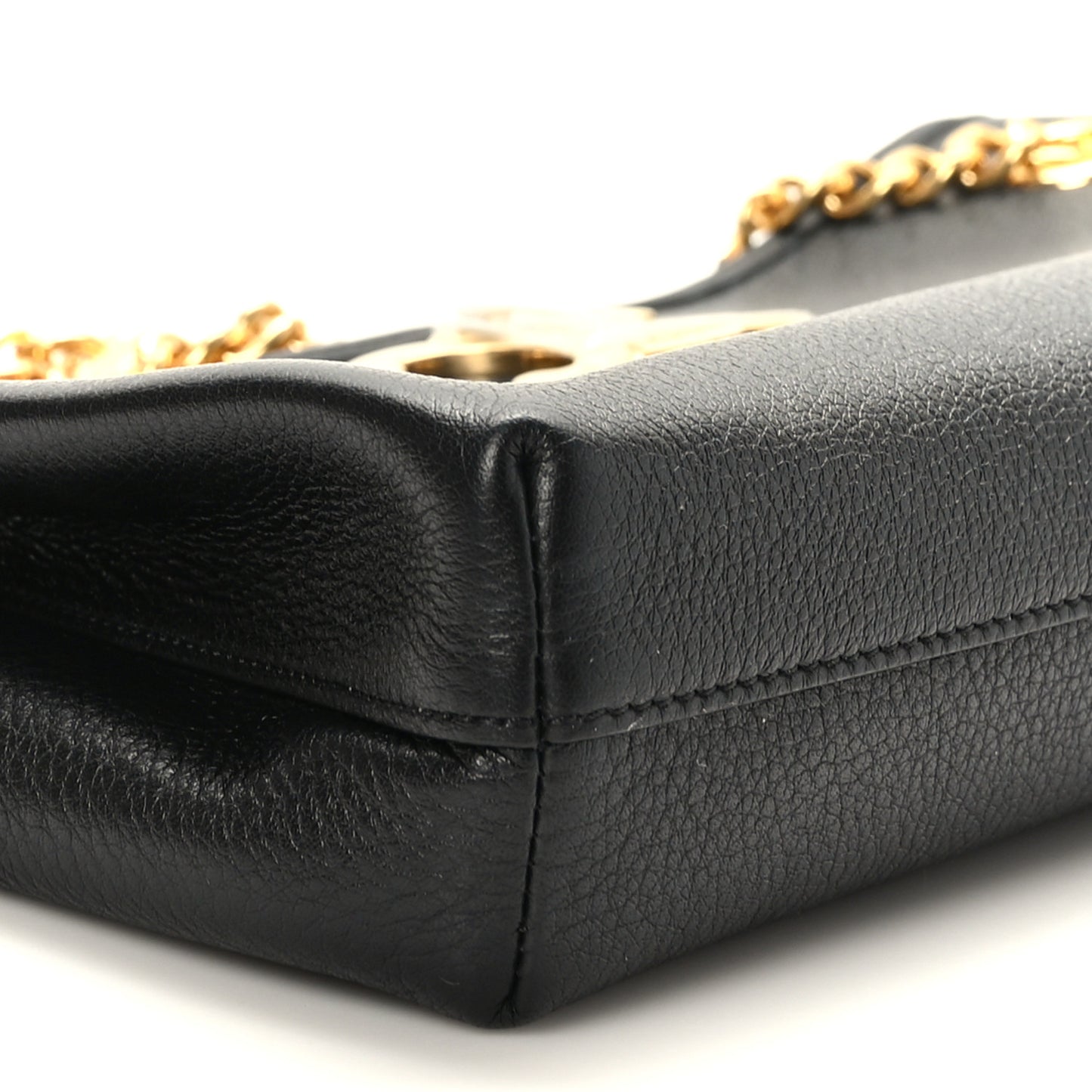 Supple Grained Calfskin Medium Newspaper Bag Black