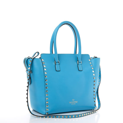 Valentino Garavani Vitello Rockstud Double Handle Tote Parrot 3 of 7