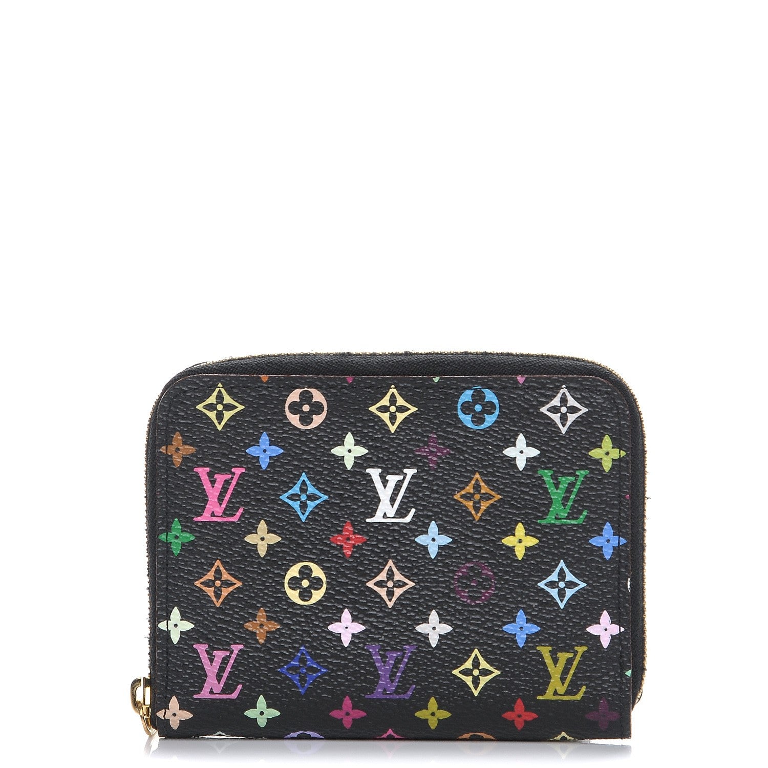 Louis Vuitton Monogram Multicolor Zippy Coin Purse Black Violet 1 of 8
